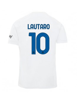 Inter Milan Lautaro Martinez #10 Replika Borta Kläder 2023-24 Kortärmad